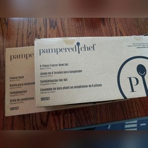 Pampered Chef 6-piece Freezer Bowl Set